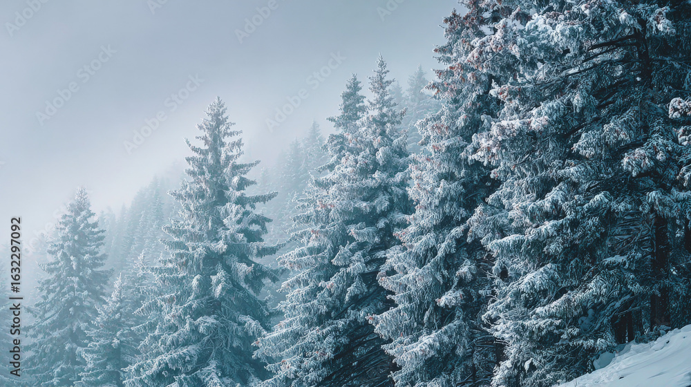 Obraz premium winter landscape with snow