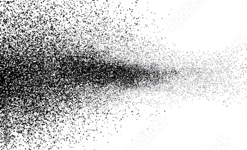 Abstract black speckles radiating outwards