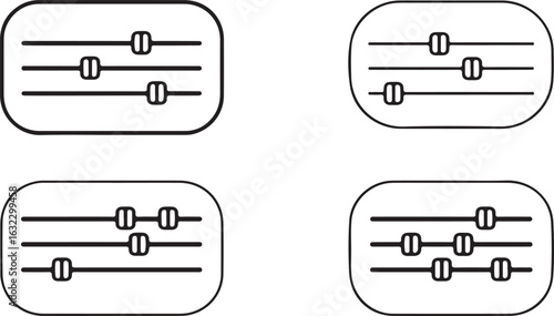 Sliders control panel interface elements controls settings