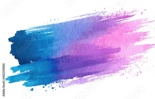 Abstract watercolor brushstroke, vibrant hues