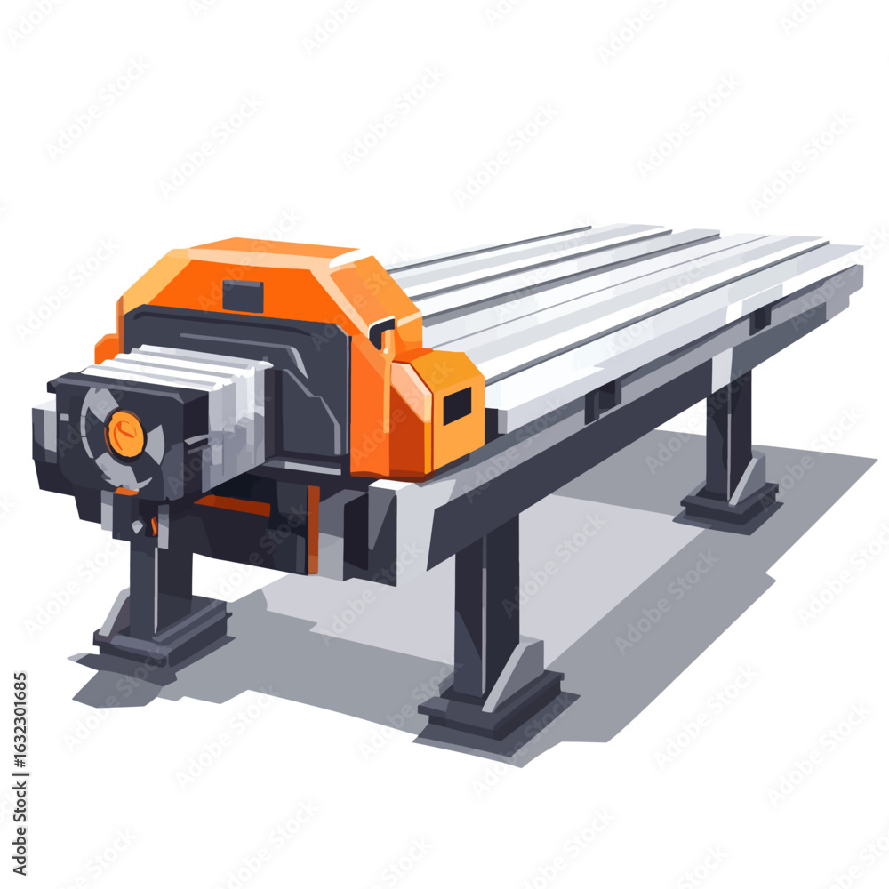 Naklejka premium Cutting machine on white 
