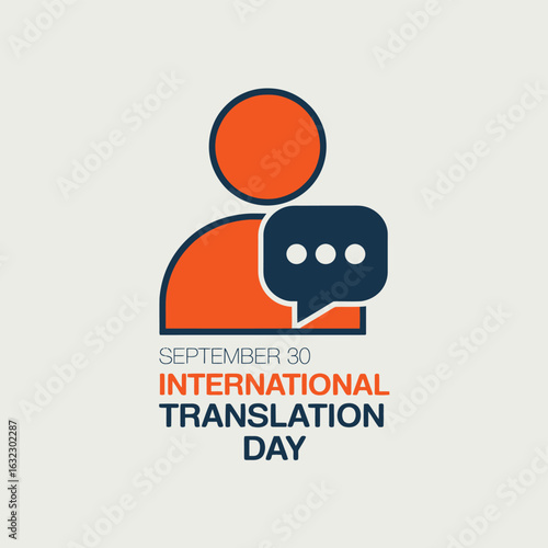 Celebrating international translation day with a communication icon