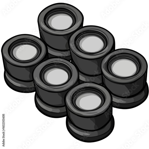 Cylinder head isolated white background 