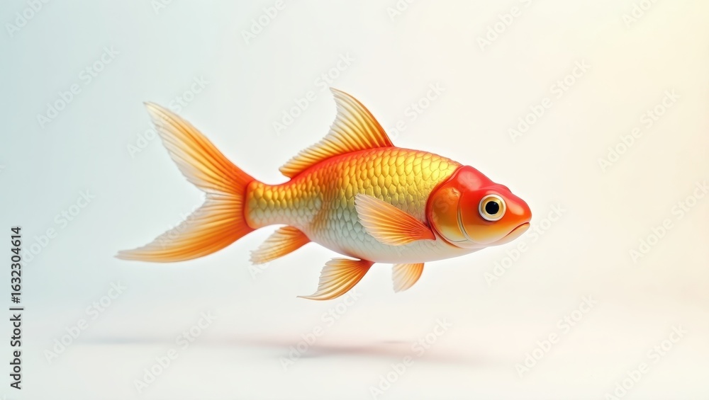 Fototapeta premium Detailed illustration of a goldfish.