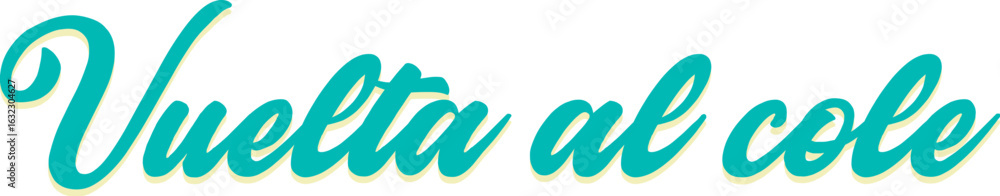 vuelta al cole fondo transparente, letras en castellano