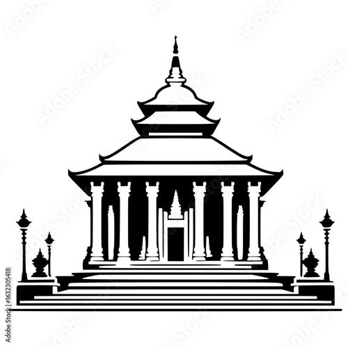 Silhouette of a prayer room