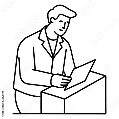 man with a book