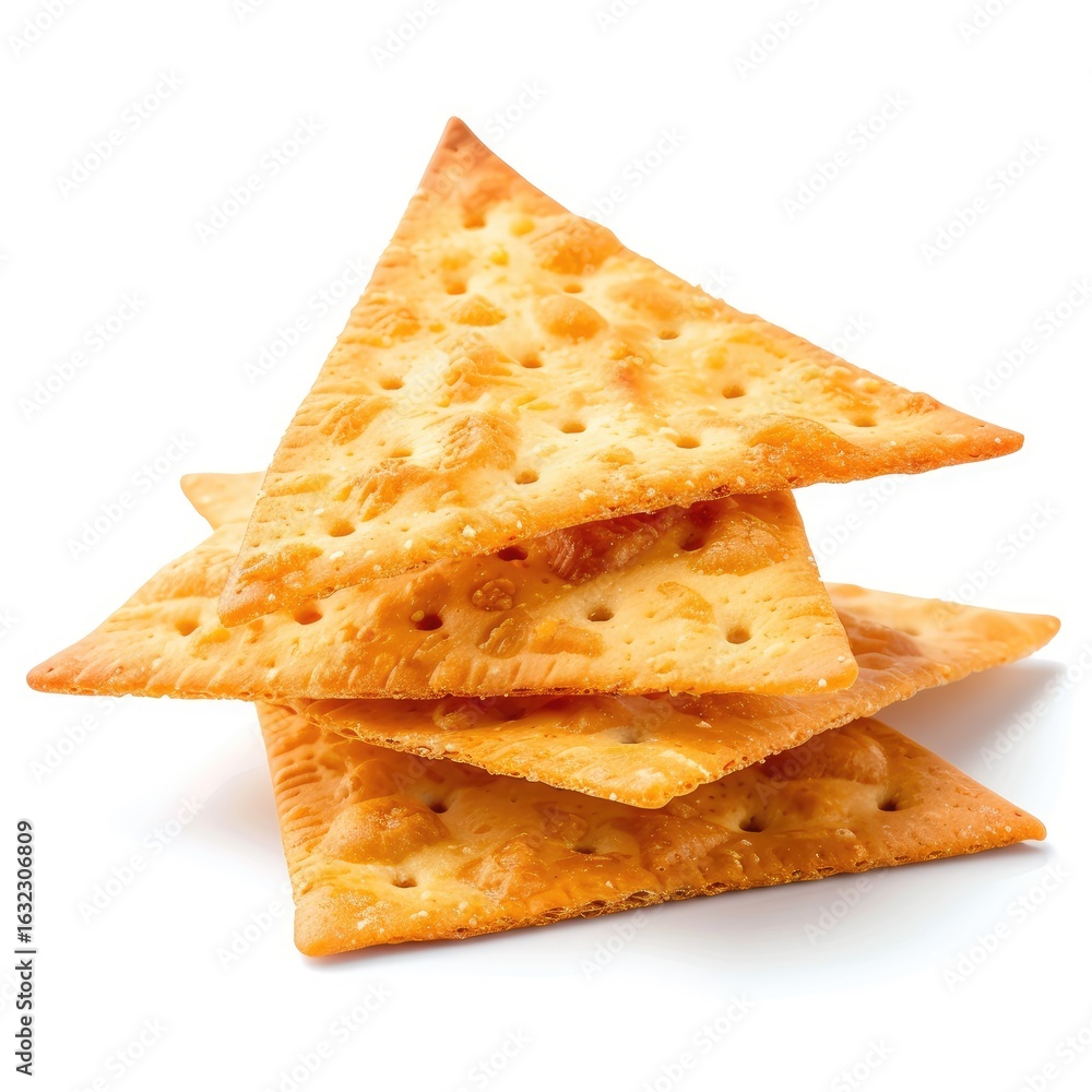 Fototapeta premium Stack of triangular crackers