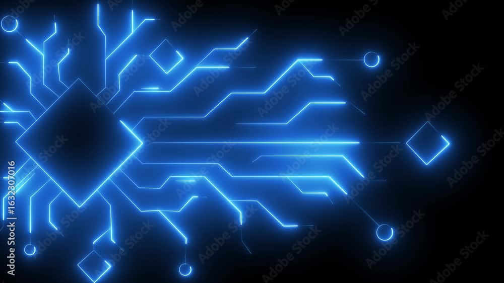 Abstract futuristic digital network with glowing neon connected by lines red lines. Abstract digital dot line particle data background connecting technology concept Motherboard circuit pattern