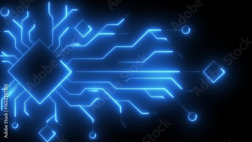Abstract futuristic digital network with glowing neon connected by lines red lines. Abstract digital dot line particle data background connecting technology concept Motherboard circuit pattern