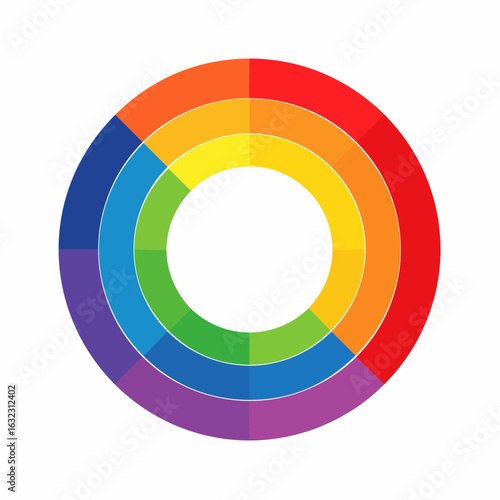 Kreis in den Farben des Regenbogens
