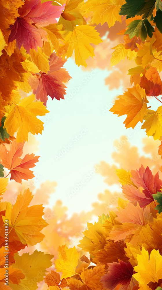 Obraz premium autumn background with maple leaves