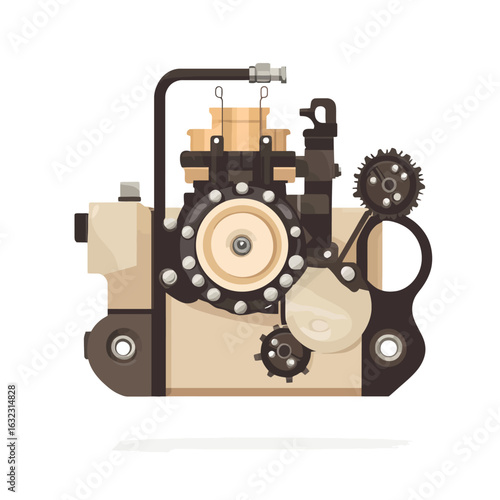 Vector illustration of a carburetor 
