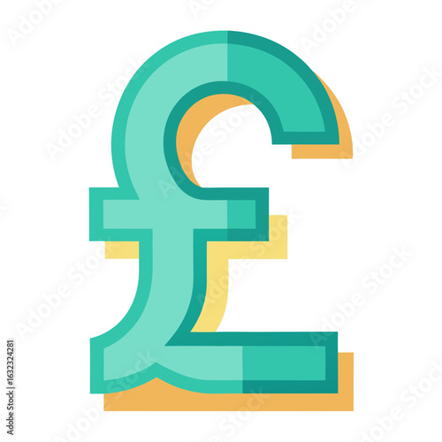 UK pound currency symbol vector