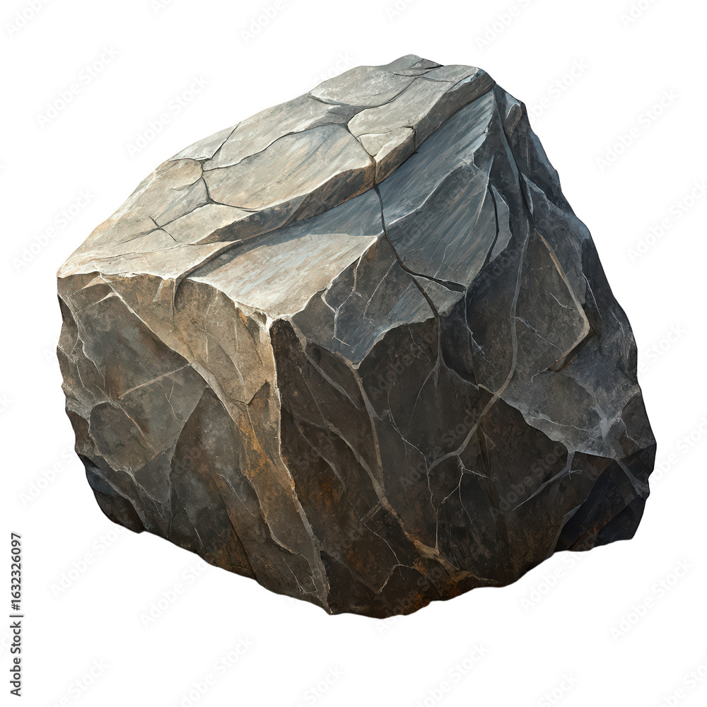 Obraz premium Heavy rock on transparent background texture png stone surface detail png geology formation png natural rock png rugged earthy png rough texture png mineral composition png isolated image png