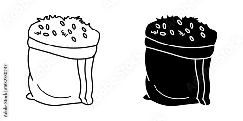 rice icon white on background
