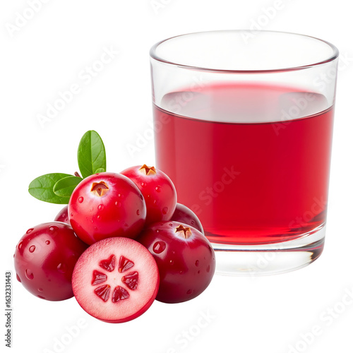 Wallpaper Mural Cranberry juice and fresh cranberries image Torontodigital.ca