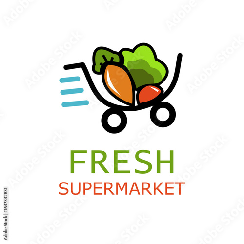 Fresh Supermarket Logo Vector Template