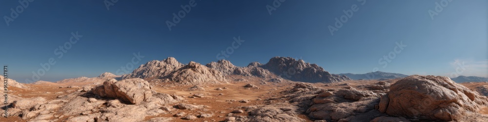 Fototapeta premium Panoramic hdr landscape view desert 360 degree