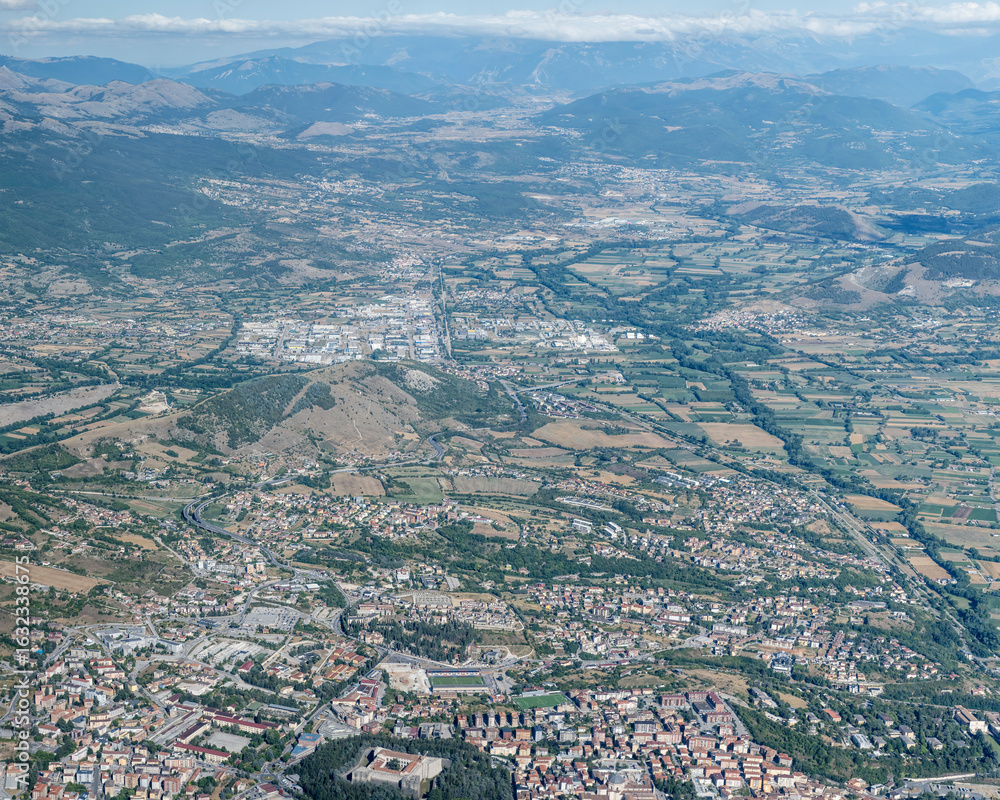Obraz premium L'Aquila industrial district aerial , Italy