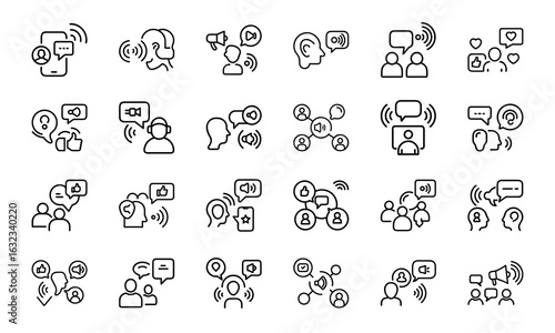 24 SEO and Digital Marketing Line Icons  Analytics, Social Media, Automation, Mobile Ads, Global Marketing, Search Optimization Vector Icon Set for Websites, Apps Online Business Projects 