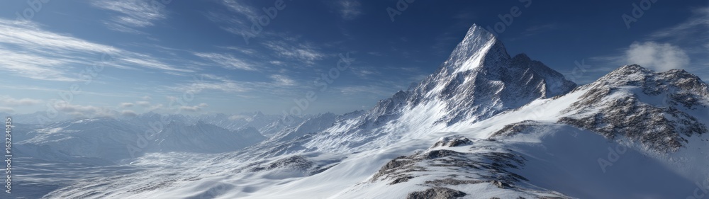 Obraz premium Majestic mountain peaks nature hdr panorama