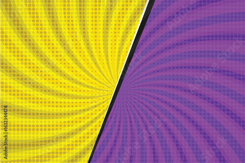 Cartoon comic background. Fight versus. Comics book colorful competition poster with halftone elements. Retro Pop Art style. Vector illustration.
