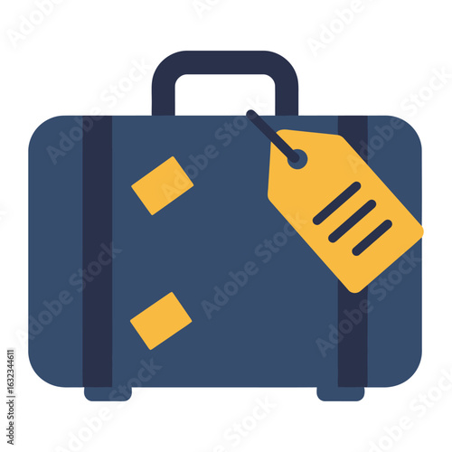 Luggage Suitcase Tag Travel Icon Minimalist Design