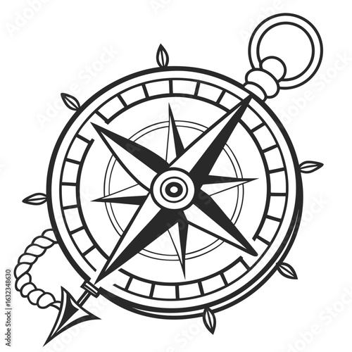 compass rose vector