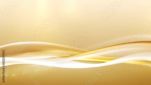 abstract background with waves, golden wave pattern with sparkles on gold background for use in luxury design or festive projects