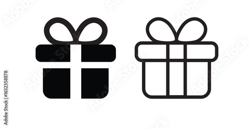 Minimalistic gift icon vector eps10.