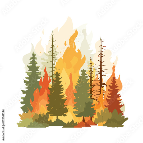 Fire Forest Clipart