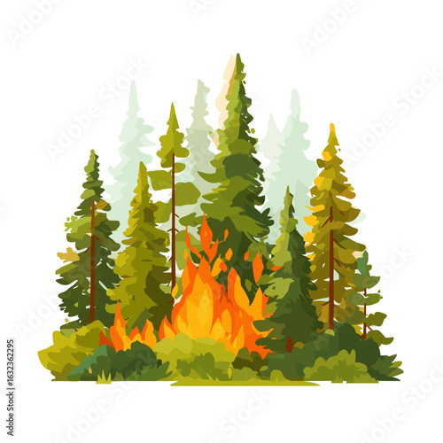 Fire Forest Clipart