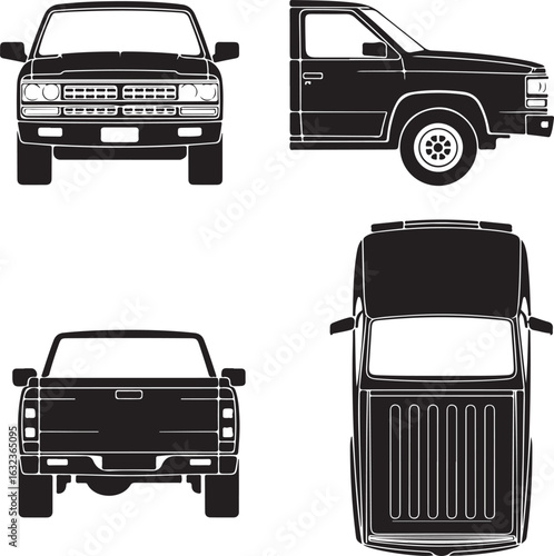 set of vintage cars