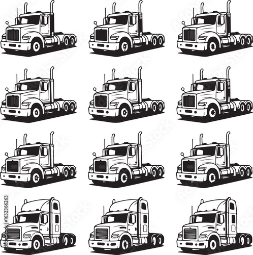 set of transport icons