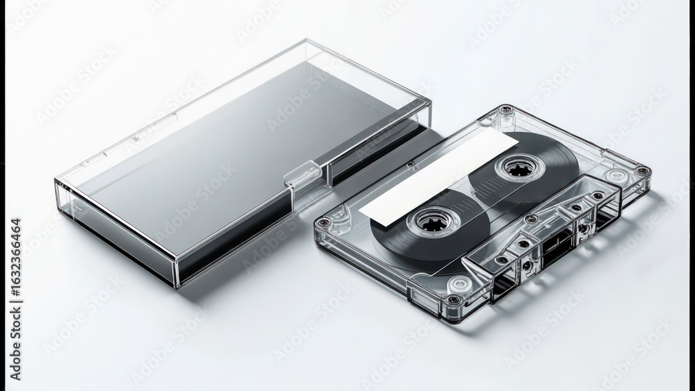 Obraz premium Transparent audio cassette
