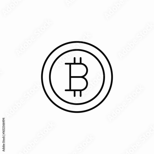 bitcoin currency icon sign vector