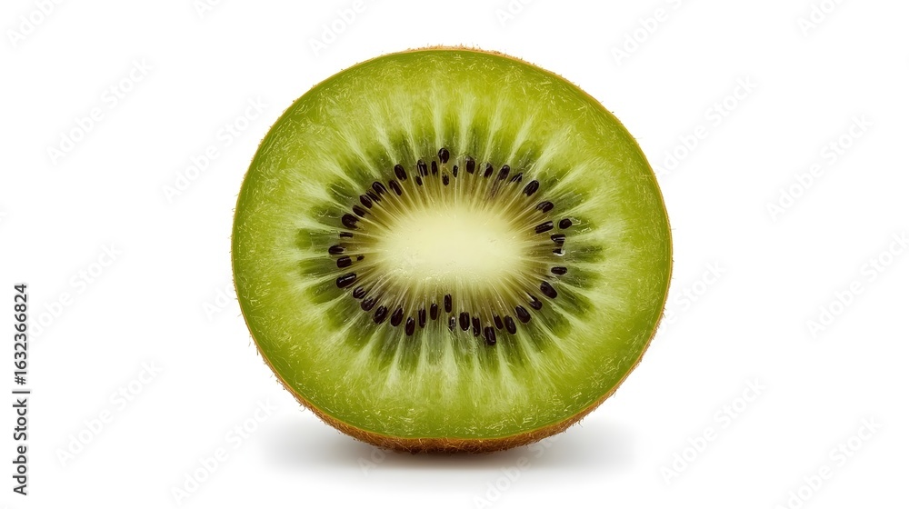 Sliced Kiwi Fruit Isolated on White Background Sliced Kiwi Fruit Isolated on White Background