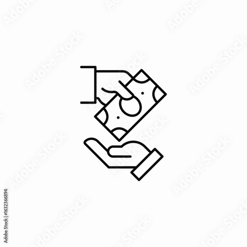 cash payment transaction icon sign vector