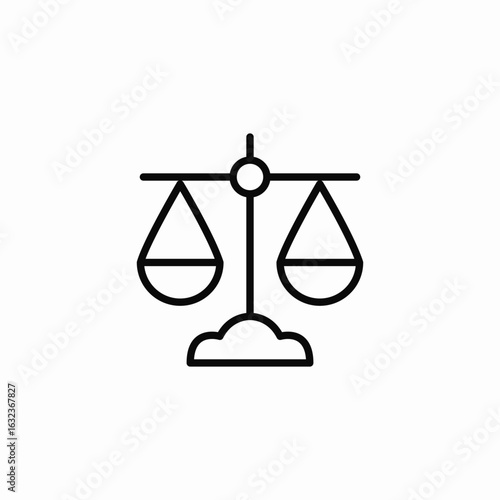 judge balance icon sign vector
