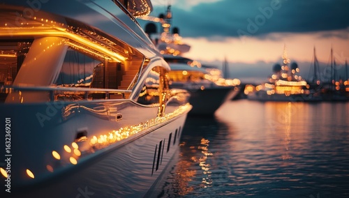 Luxury Yachts at Sunset: A Golden Hour on the Mediterranean