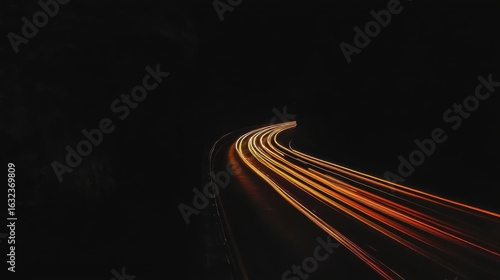 Capture Light Trails At Night, Speed Motion with Modern Theme