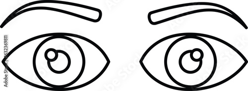 Illustration of a pair of eyes with eyebrows conveying a sense of observation and focus on detail