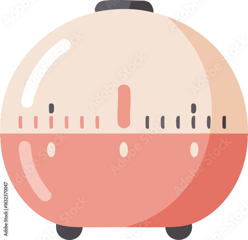 Kitchen Timer Flat Vector Design Cooking Countdown Clock