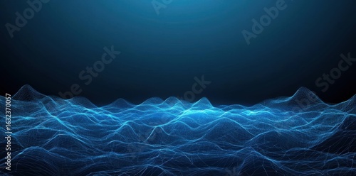 Explore Data Wave with Abstract Background and Futuristic Technology Concept