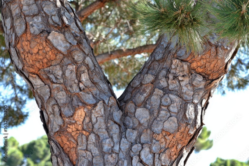 Obraz premium rough Texture show Old Tree Bark detail and a Natural Forest Growth