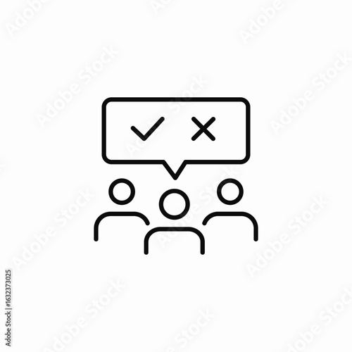 audience response options icon sign vector