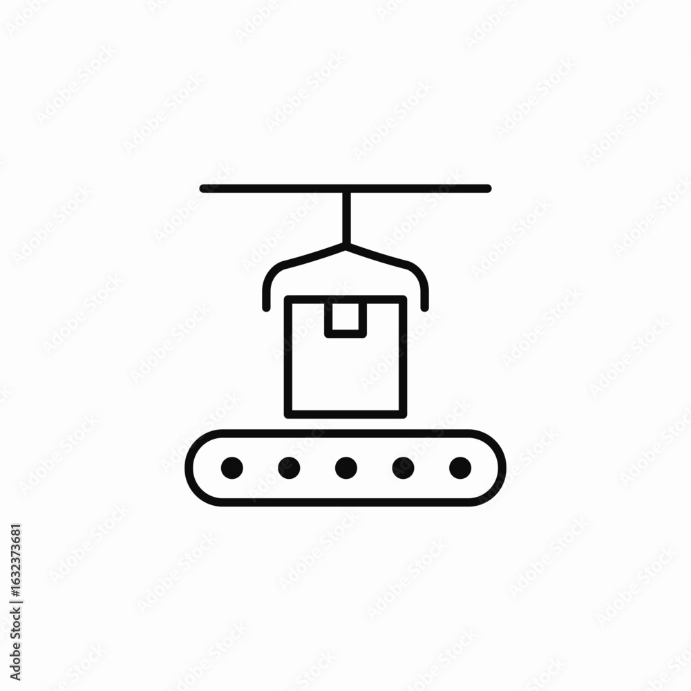Fototapeta premium factory box icon sign vector