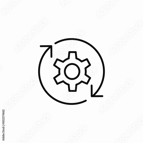repeated settings icon sign vector
