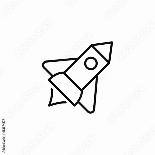 sky rocket icon sign vector